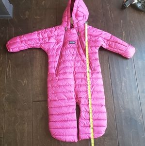 Patagonia baby snowsuit pink
